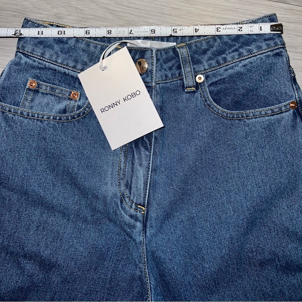 New Ronny Kobo Womens 70’s Flare Jeans Size 24 Indigo - Picture 8 of 10